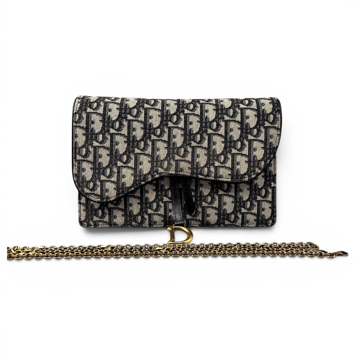 Saddle Wallet On Chain cloth crossbody bag