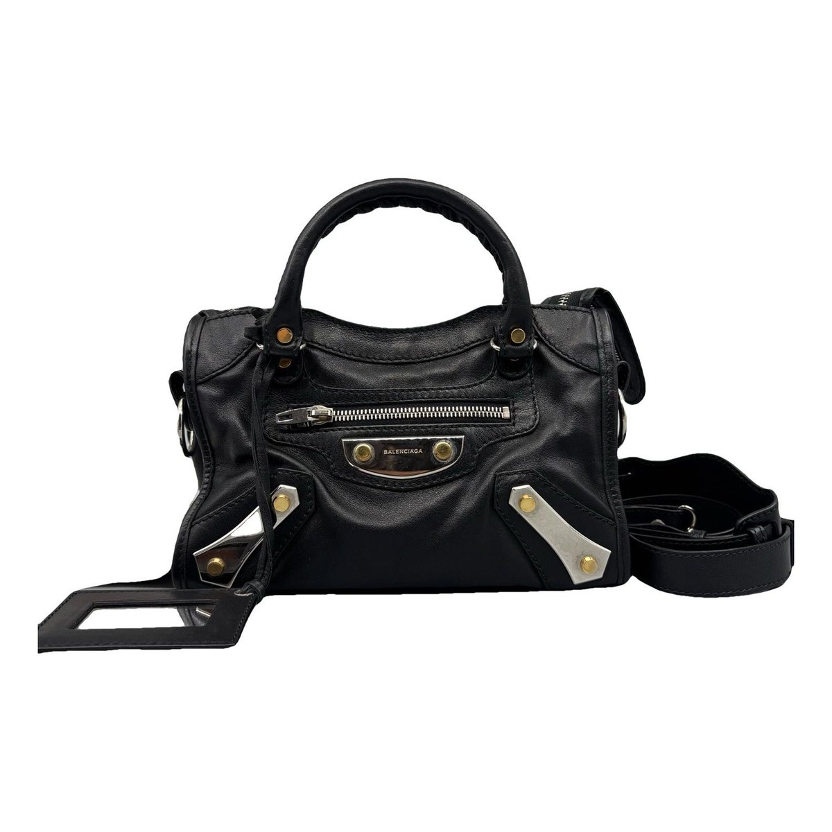Classic Metalic leather handbag