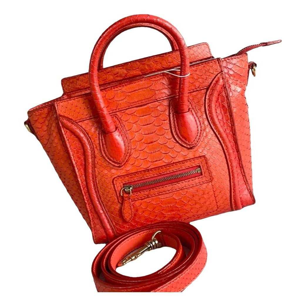 Luggage python handbag
