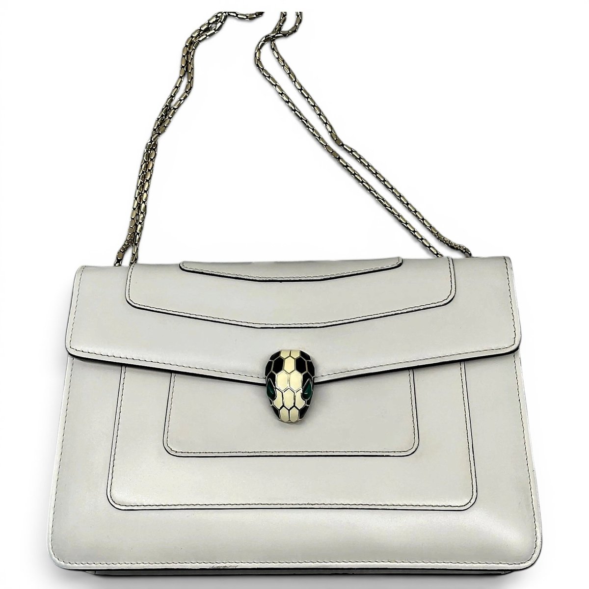 Serpenti leather handbag
