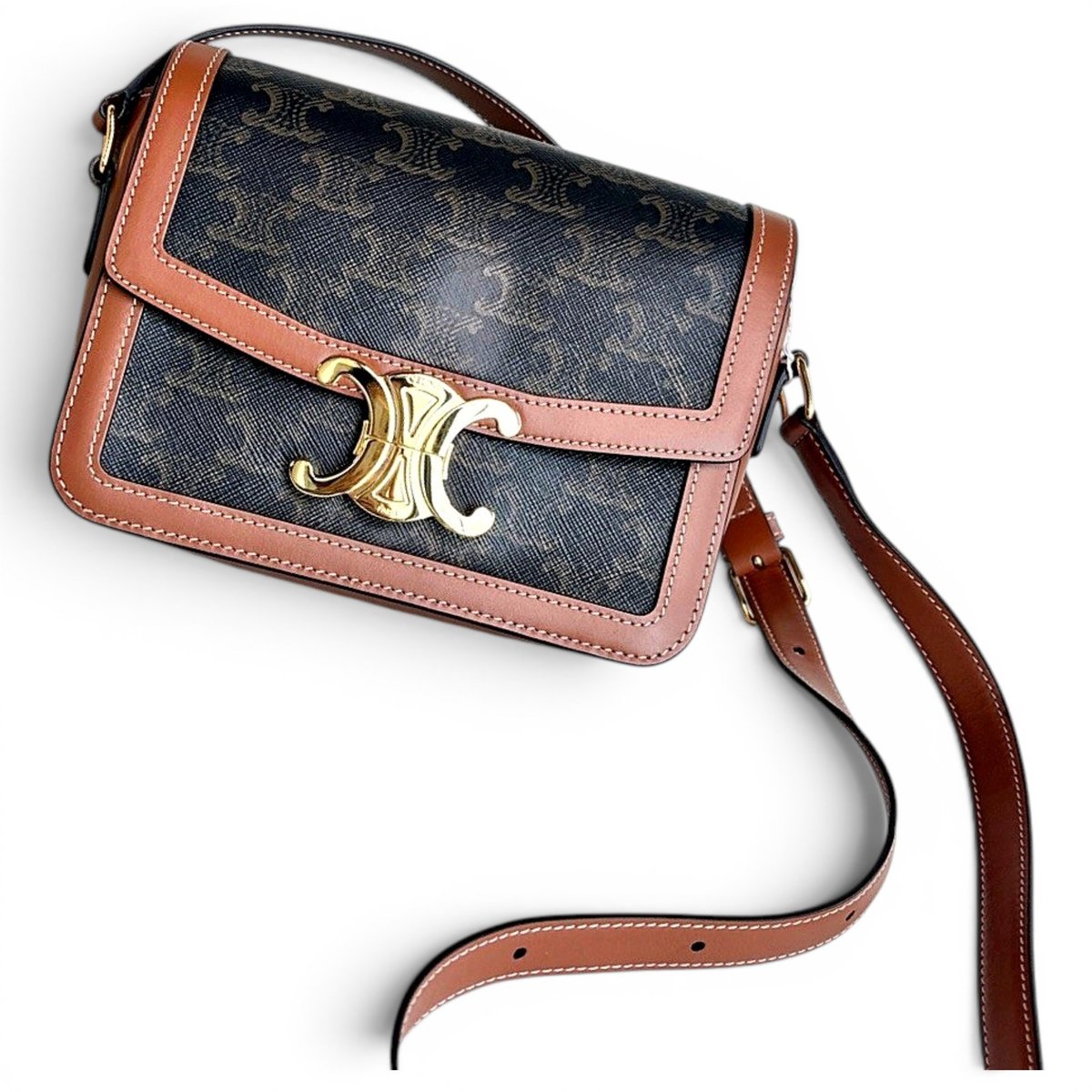 Triomphe leather handbag
