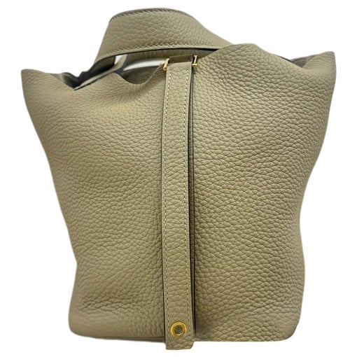 Picotin leather tote