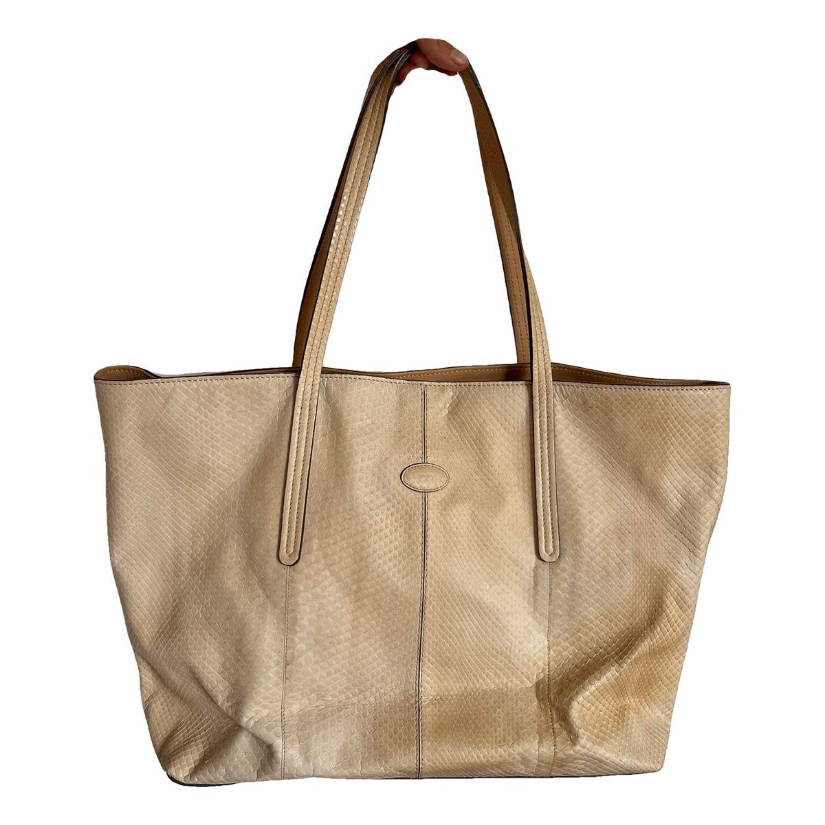 Shopping Media leather handbag