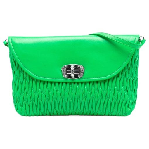 Matelassé leather handbag