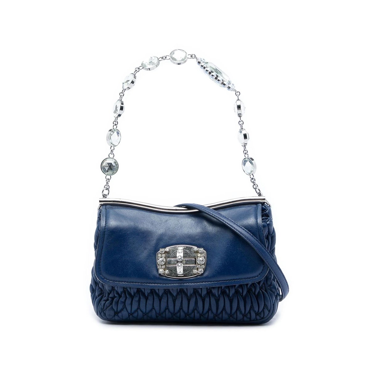 Matelassé leather handbag