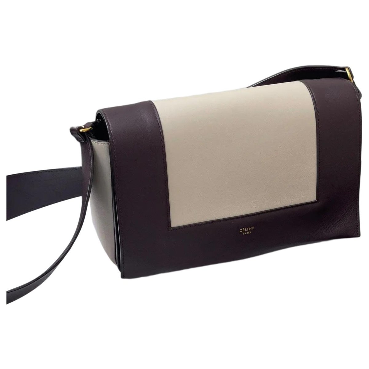 Frame leather handbag