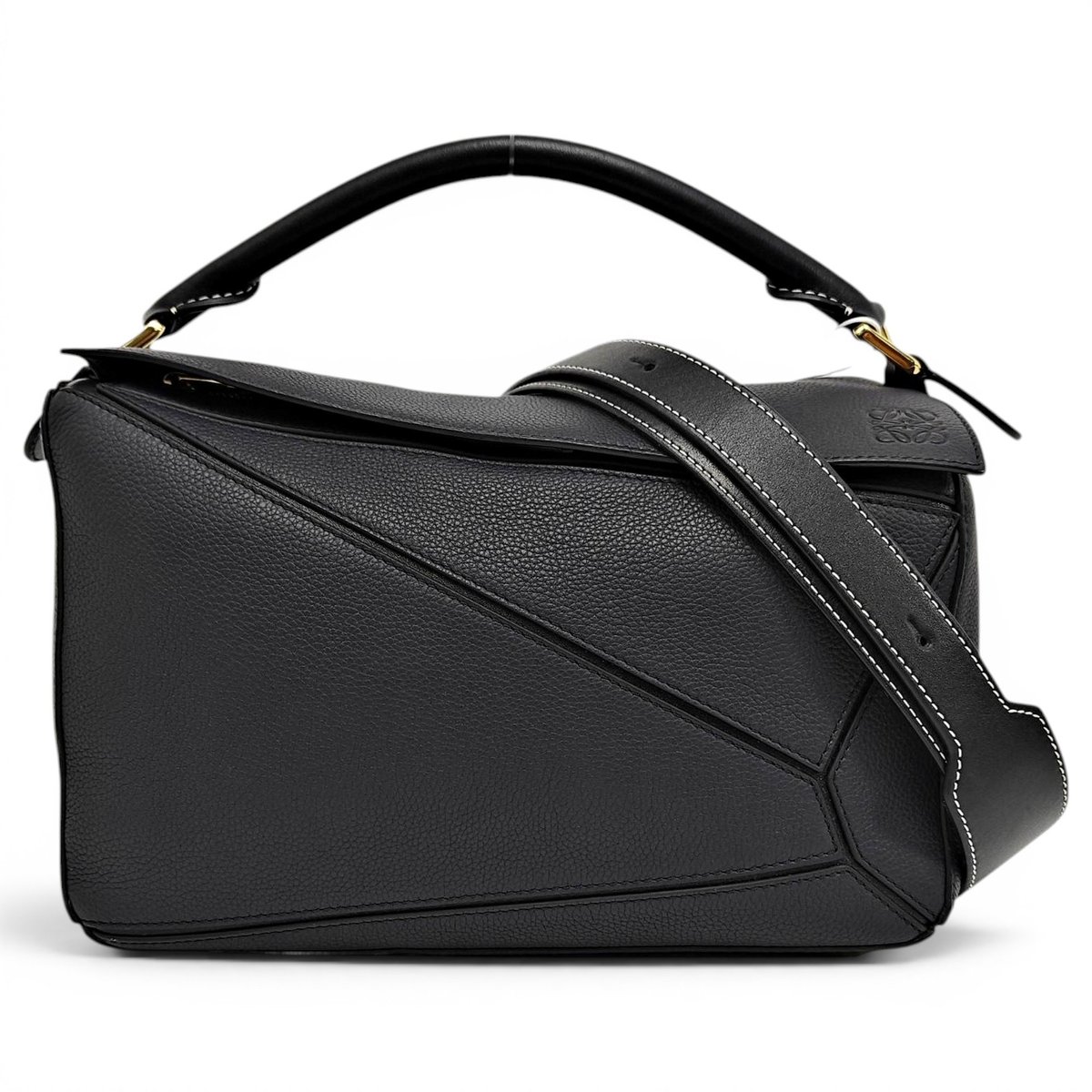 Puzzle leather crossbody bag