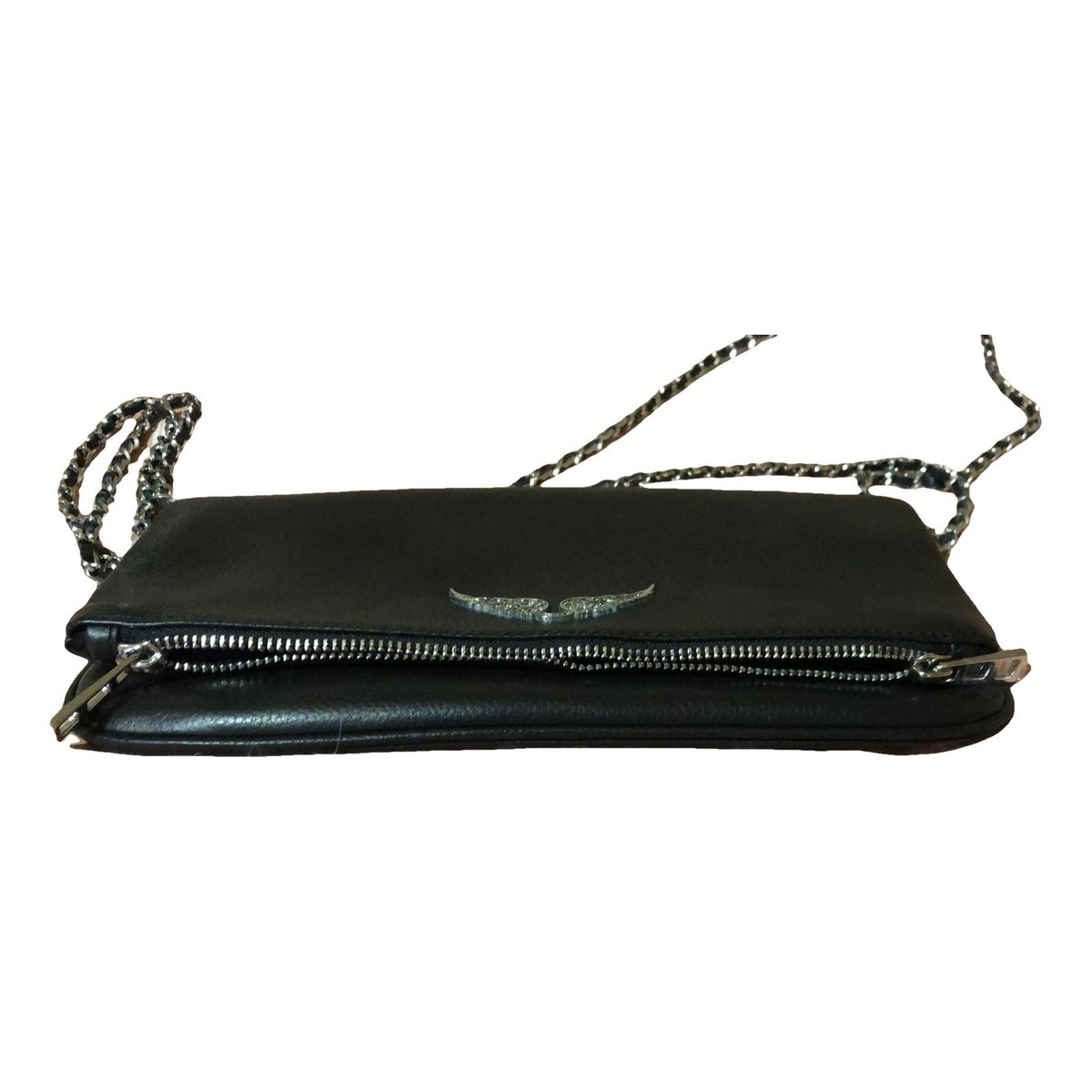 Rock leather clutch bag