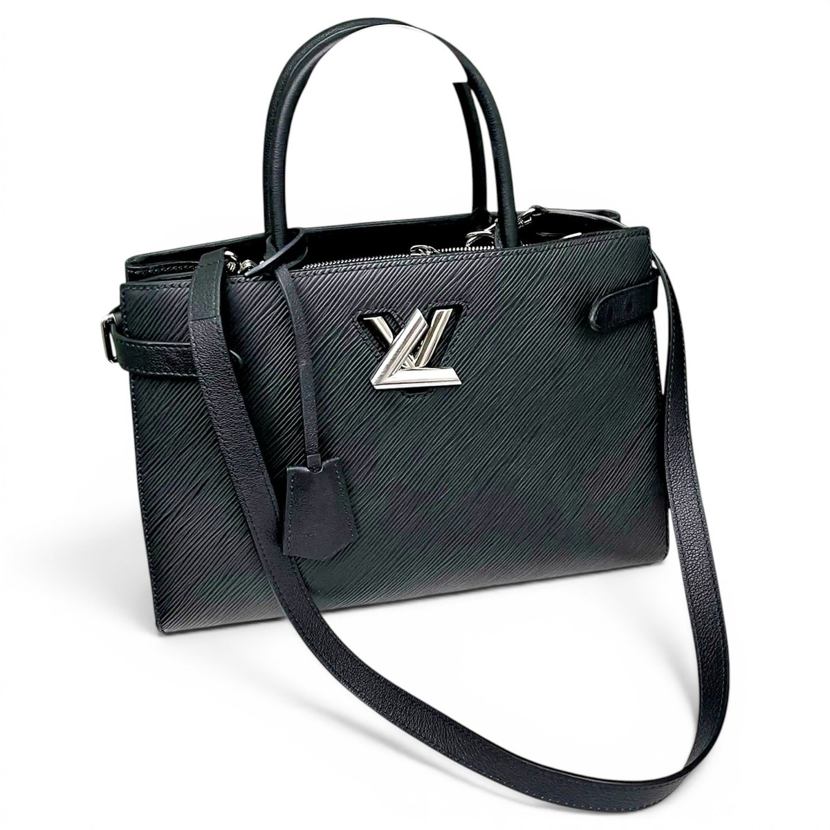 Twist leather handbag