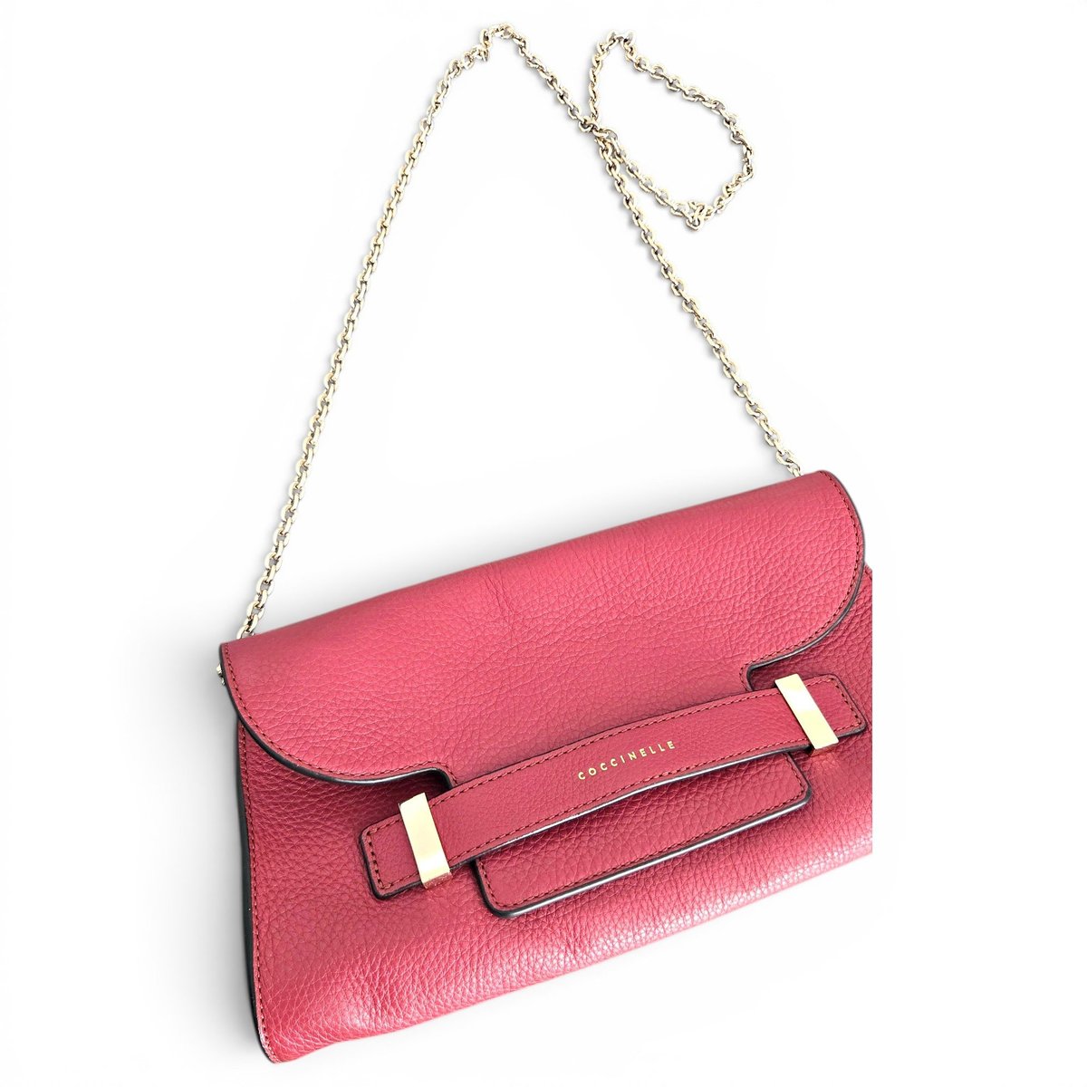 Leather clutch bag
