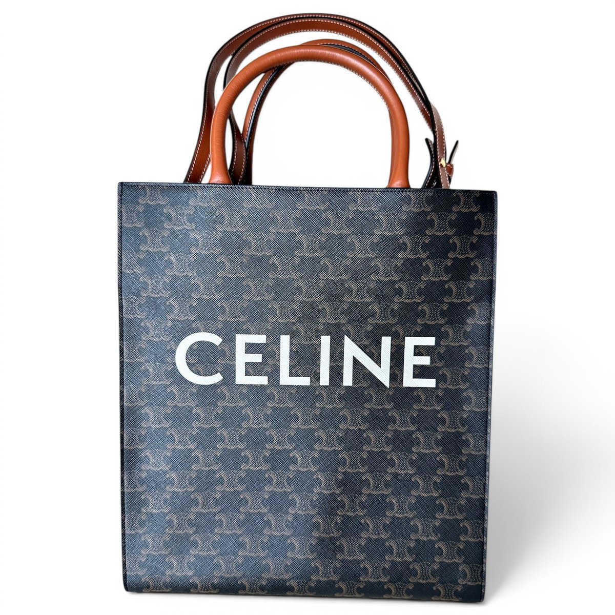 Cabas Vertical leather tote