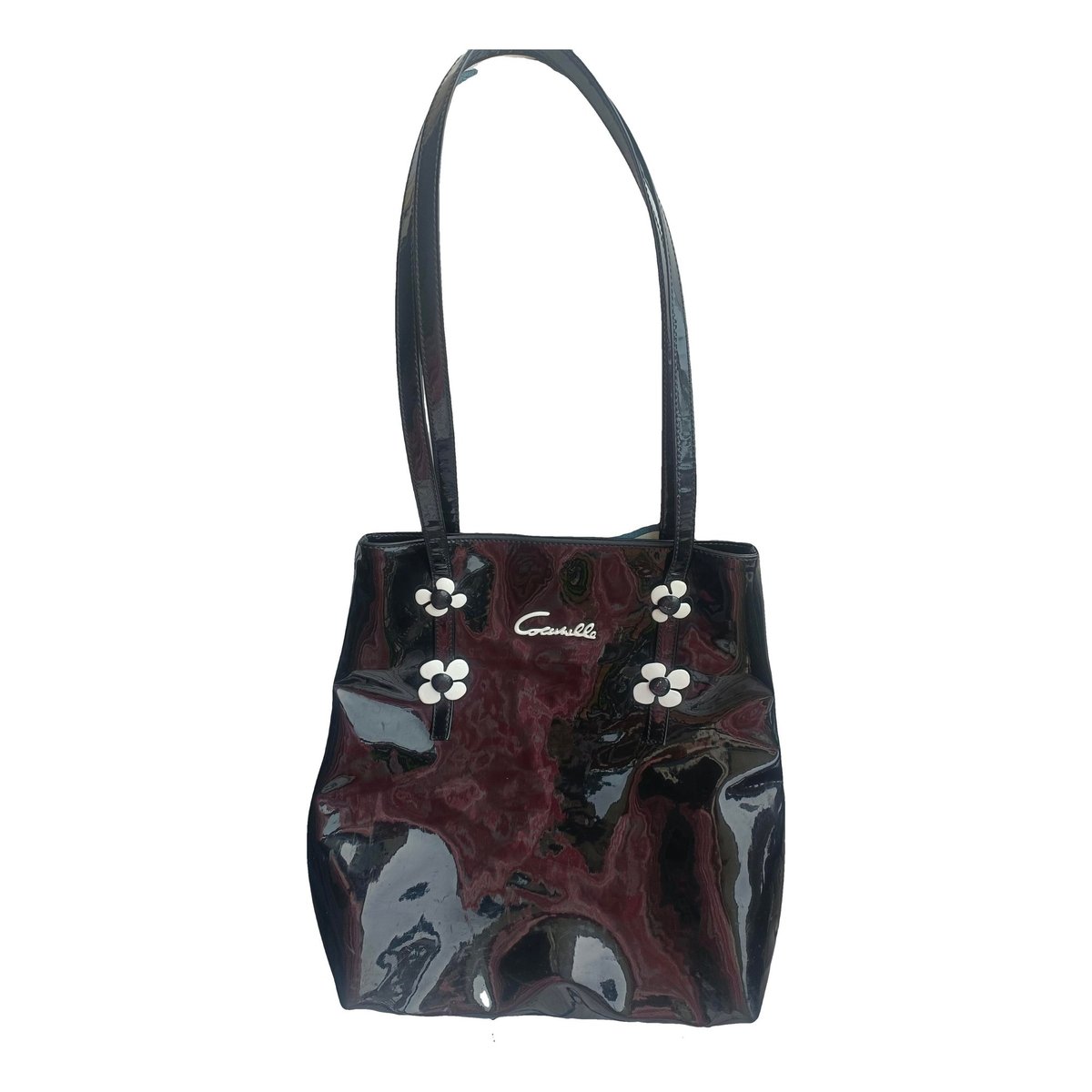 Patent leather handbag