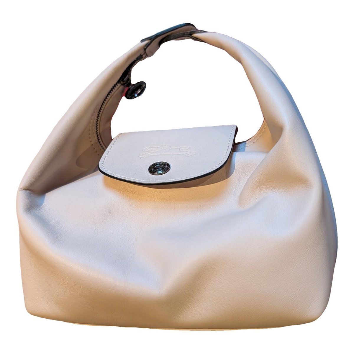 Pliage leather clutch bag