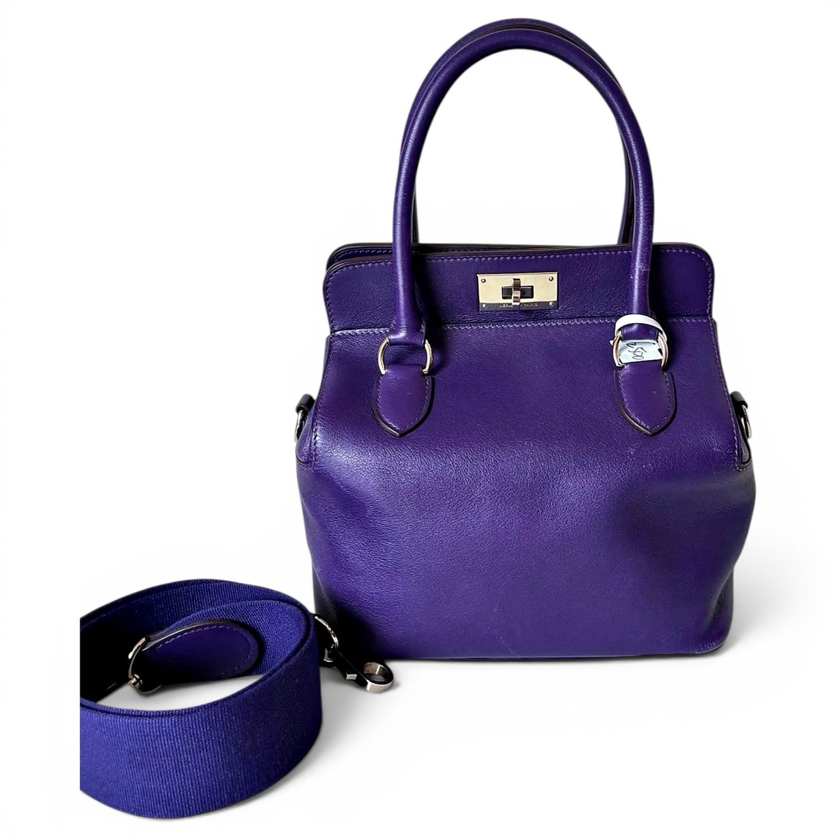 Toolbox leather handbag