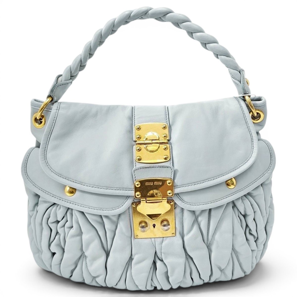Coffer leather handbag