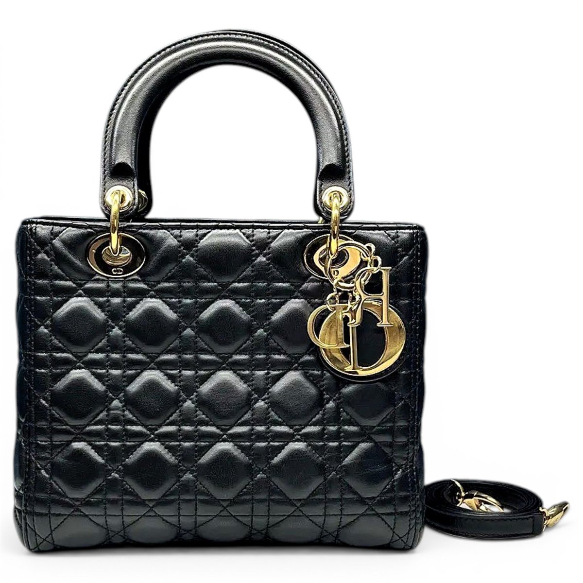Lady Dior leather crossbody bag