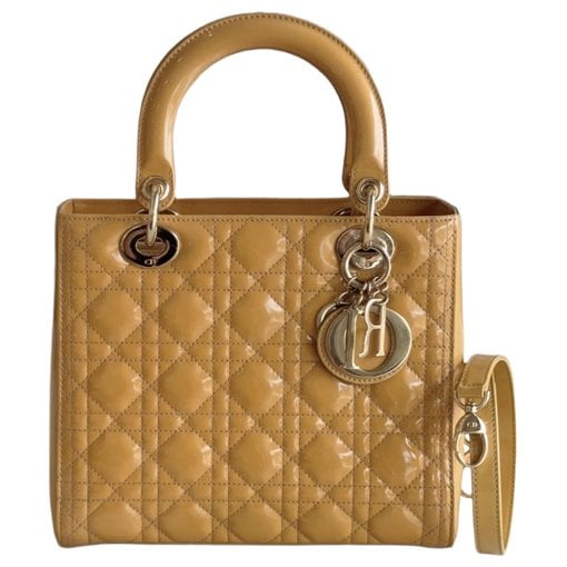 Lady Dior patent leather handbag