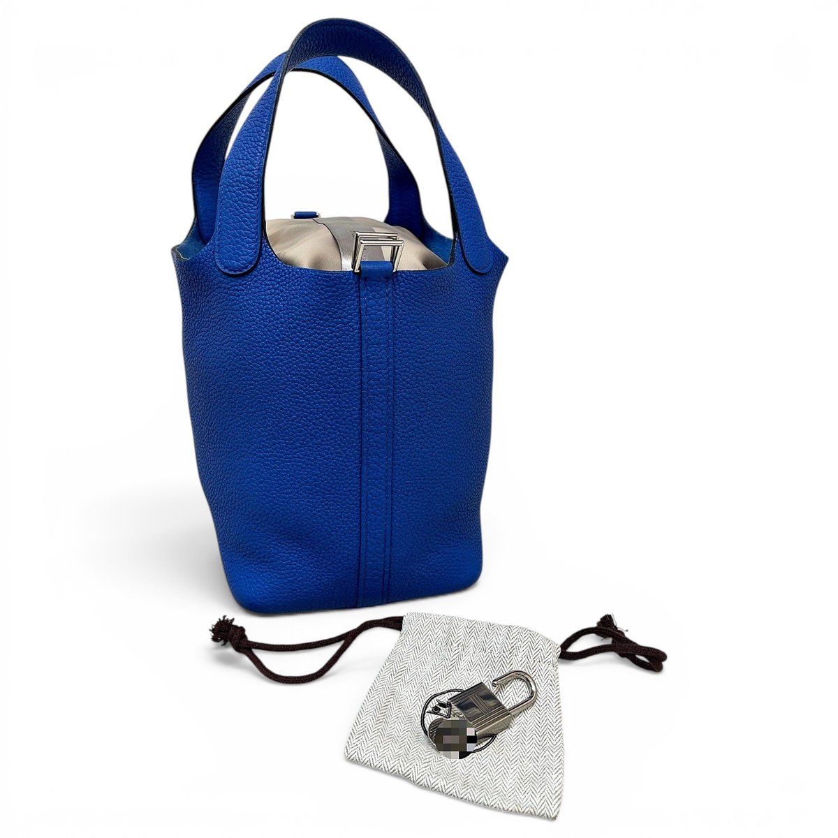 Picotin leather tote