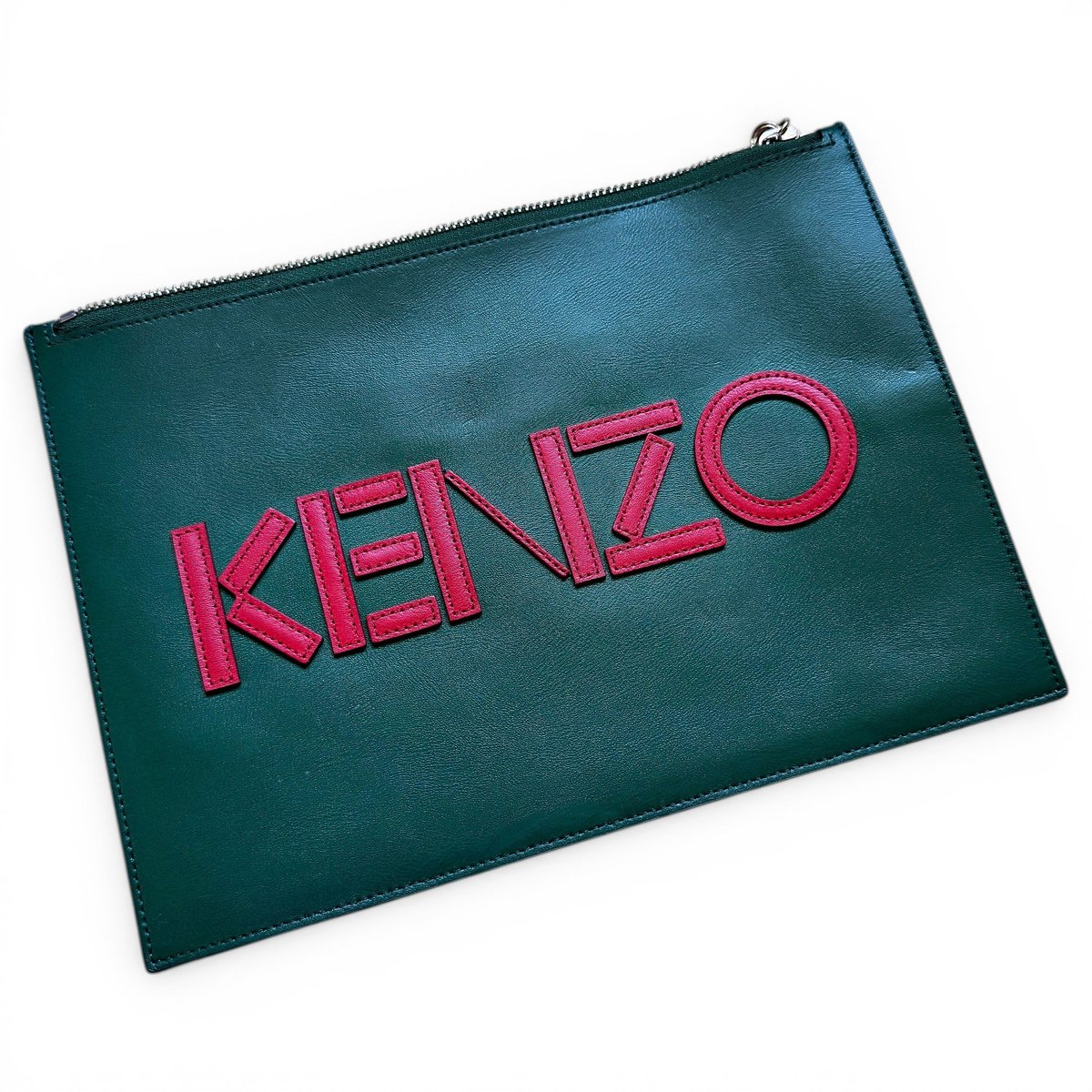 Leather clutch bag