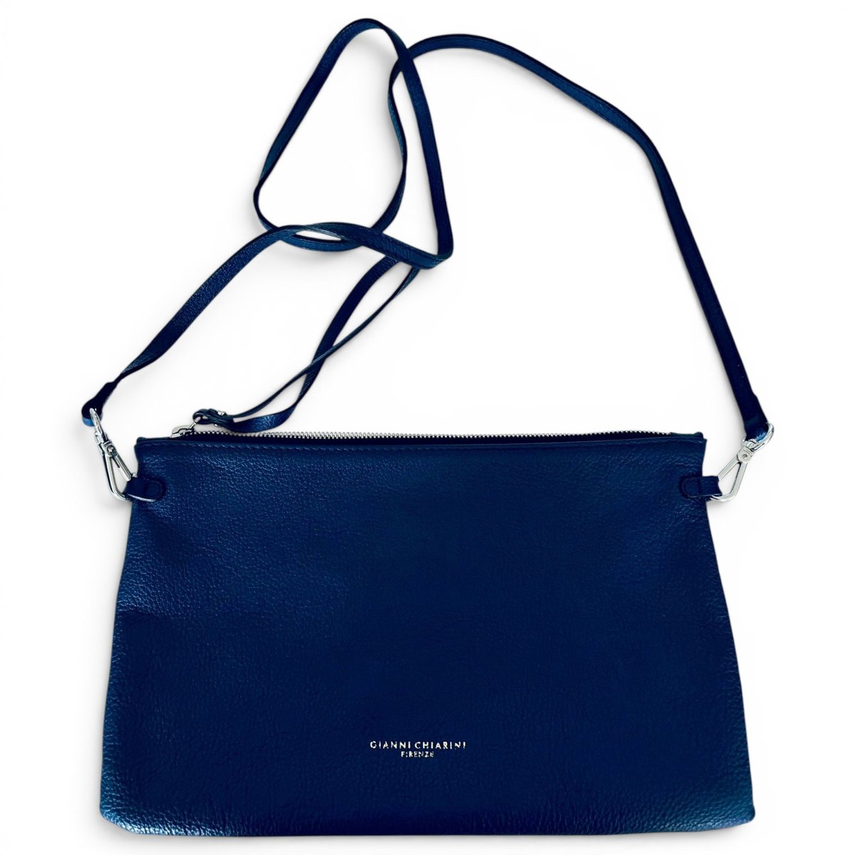 Leather clutch bag
