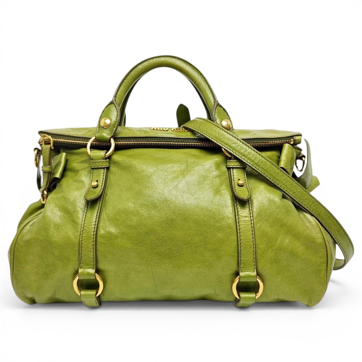 Bow bag leather handbag