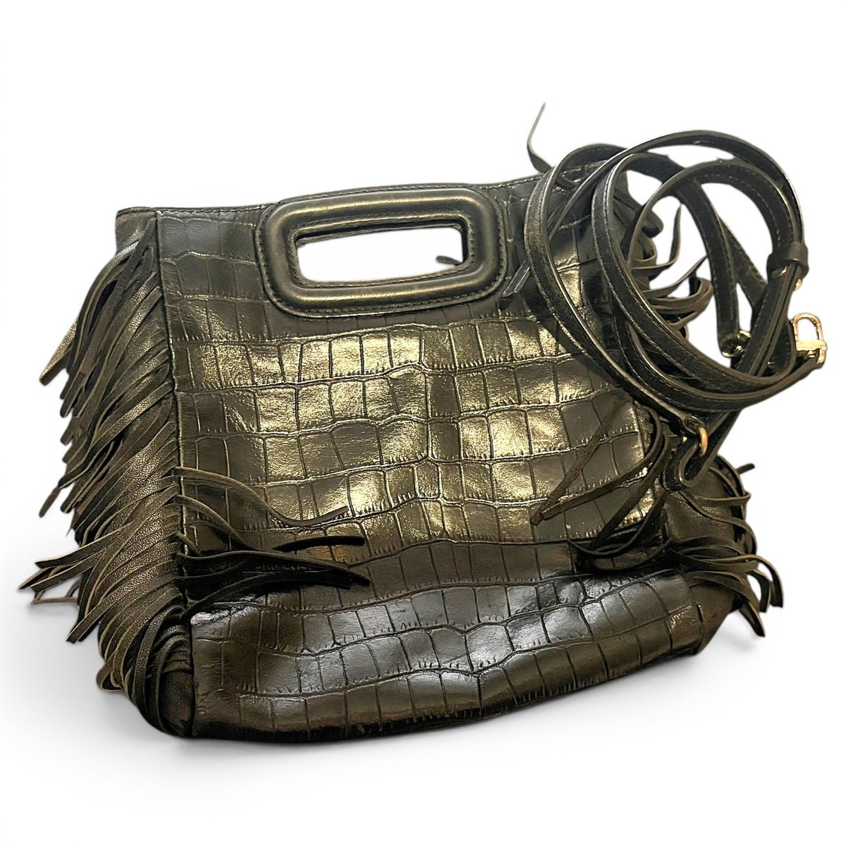 Sac M leather crossbody bag