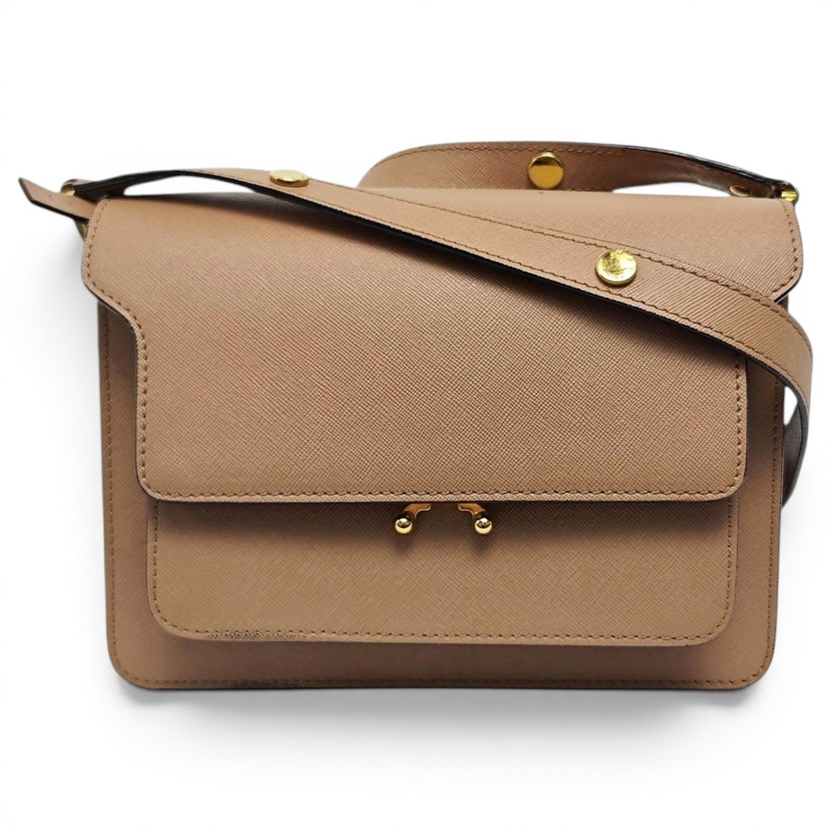 Trunk leather handbag