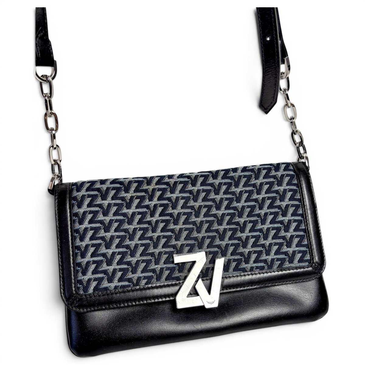 Rock leather clutch bag