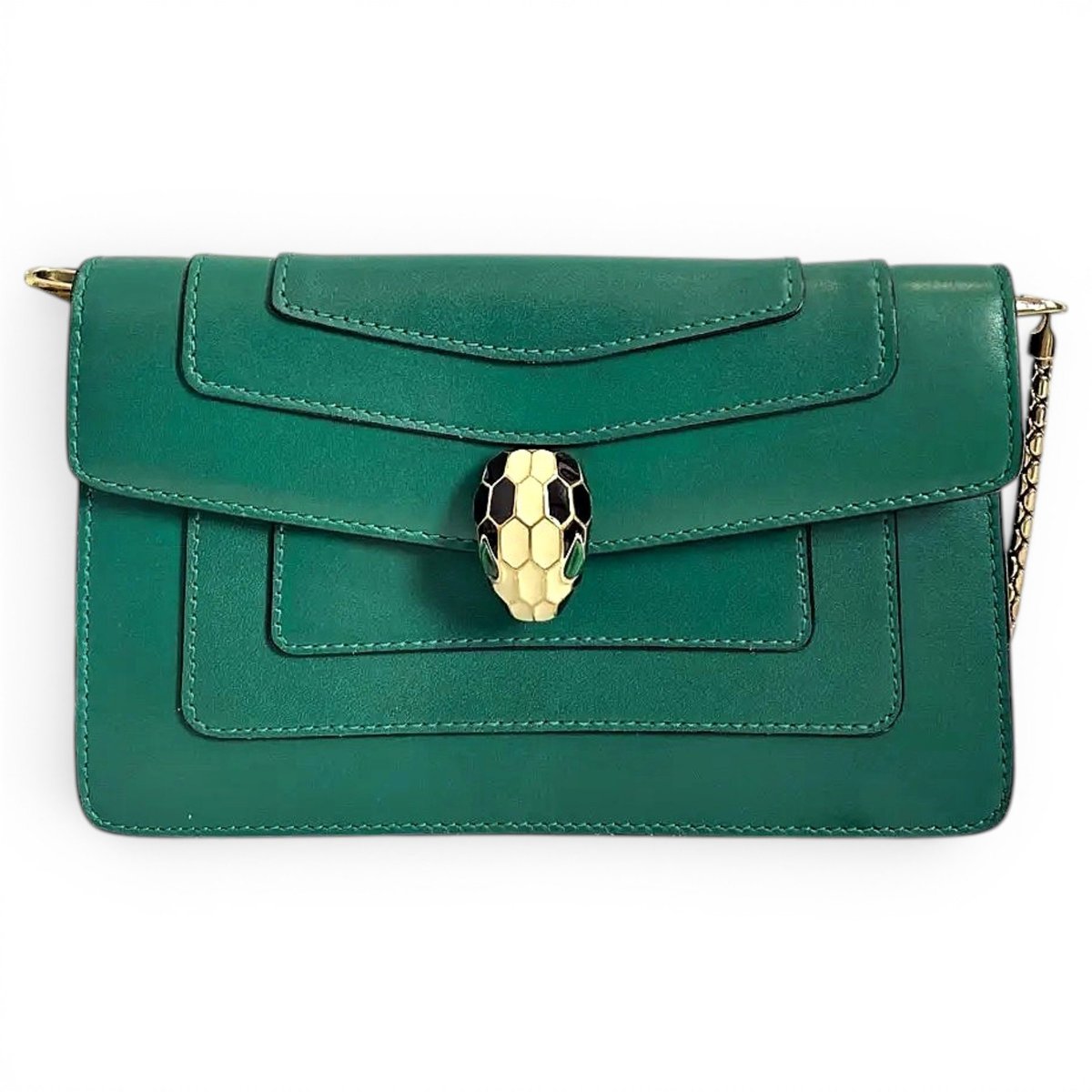 Serpenti leather handbag