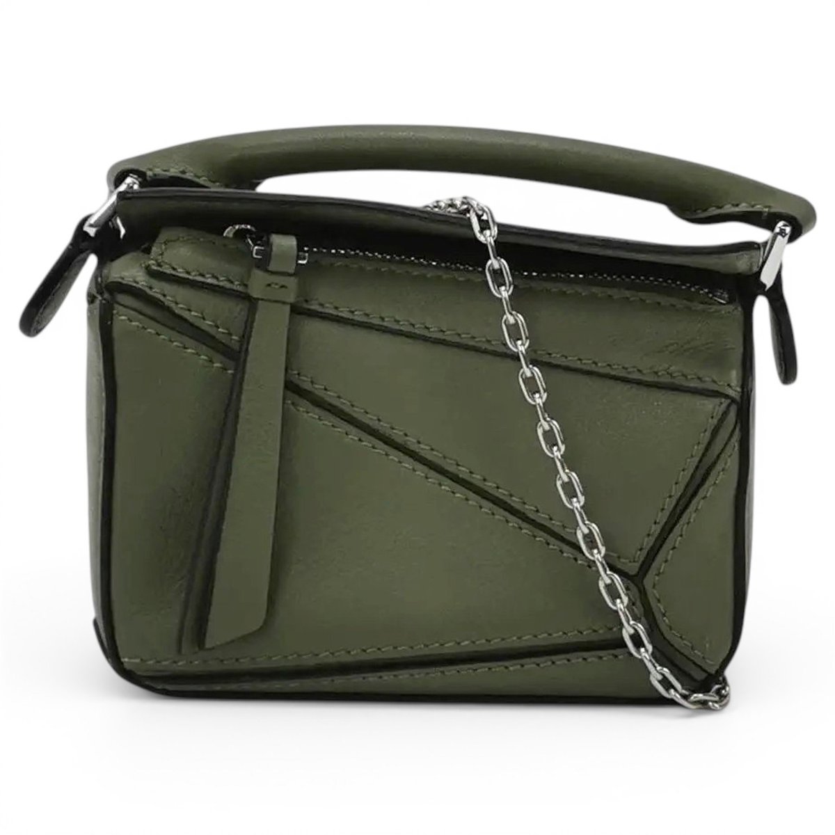 Puzzle leather crossbody bag