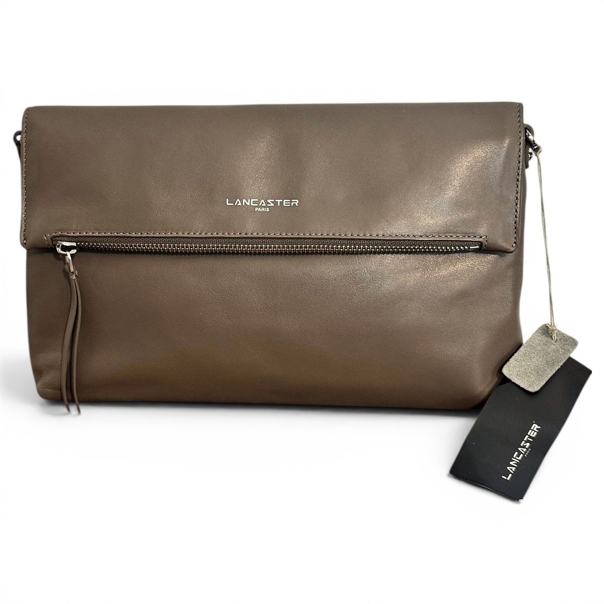 Leather clutch bag