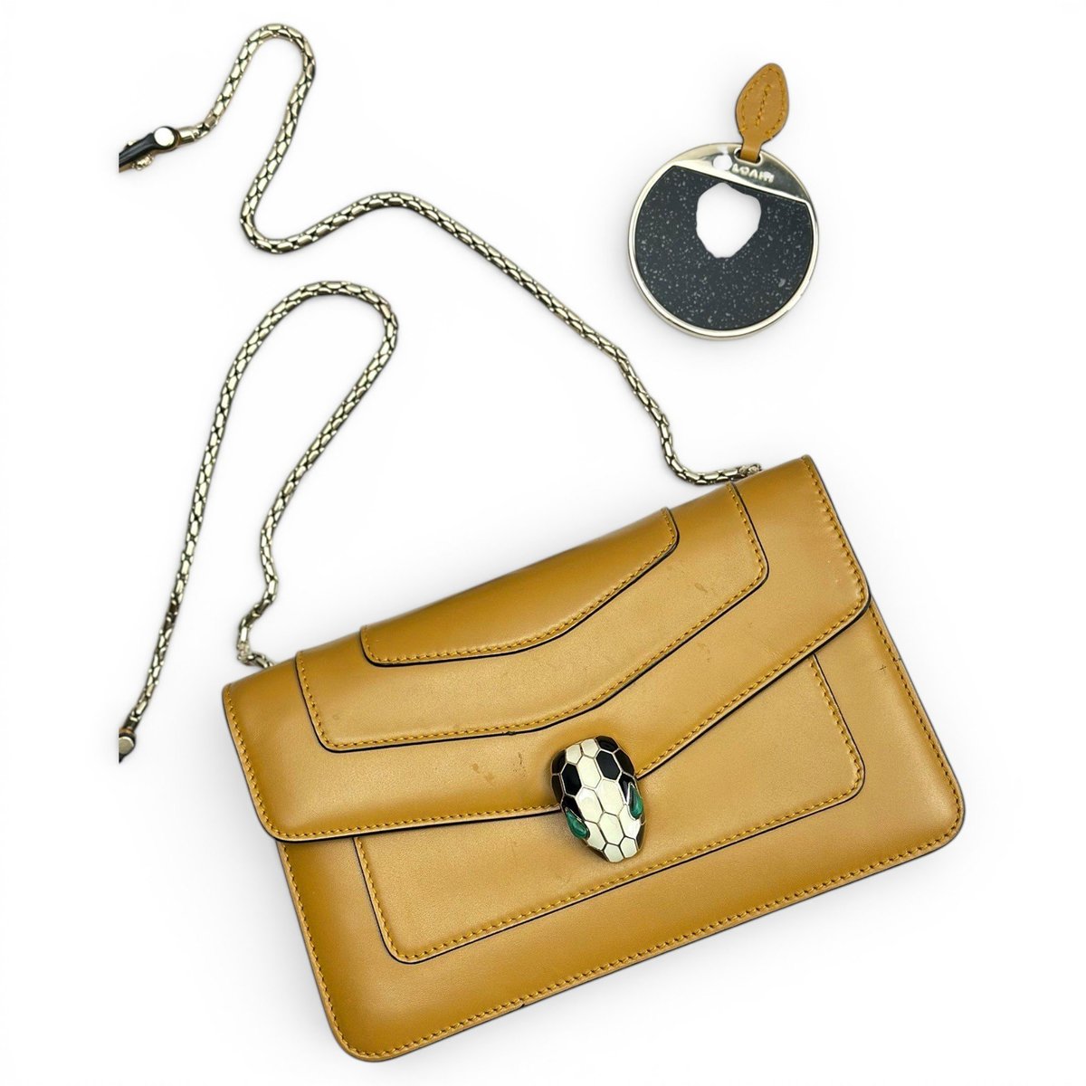 Serpenti leather handbag