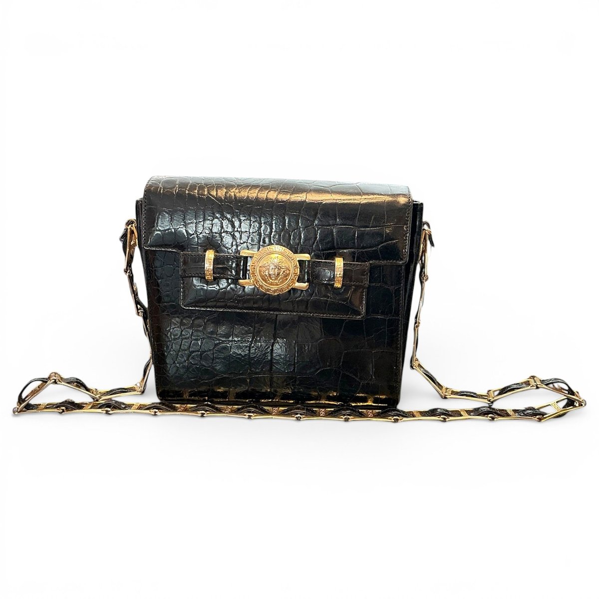 Patent leather handbag