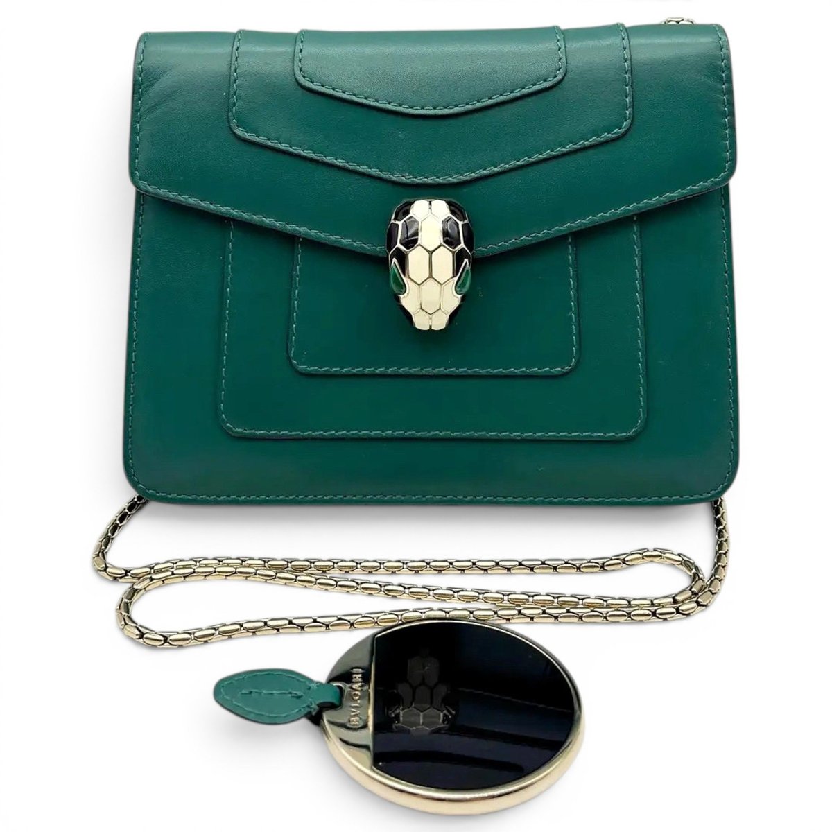 Serpenti leather handbag