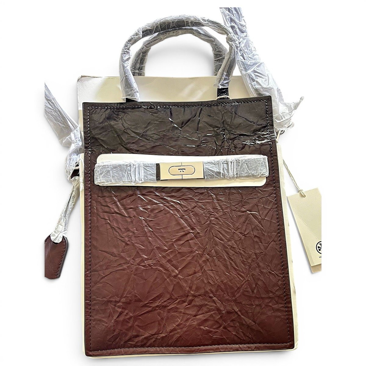 Patent leather handbag