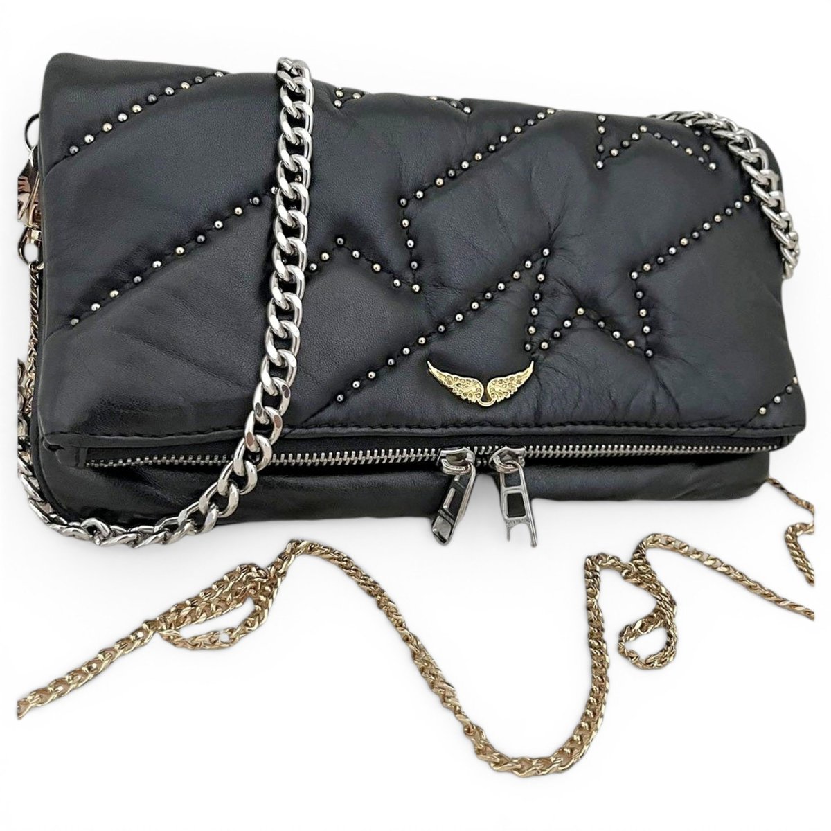 Rock leather crossbody bag