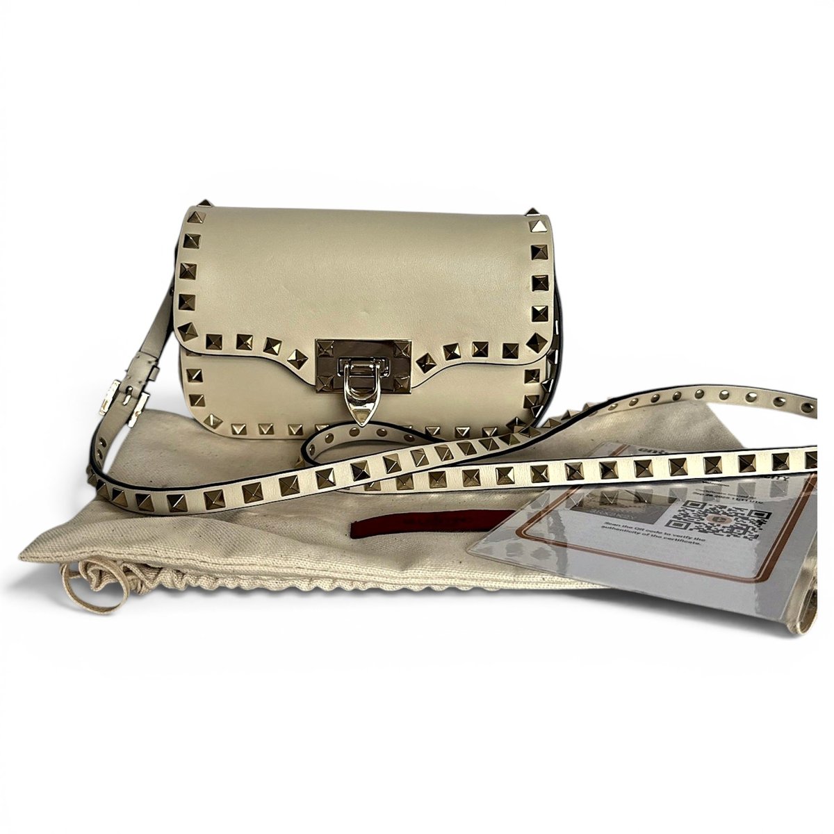 Rockstud leather handbag