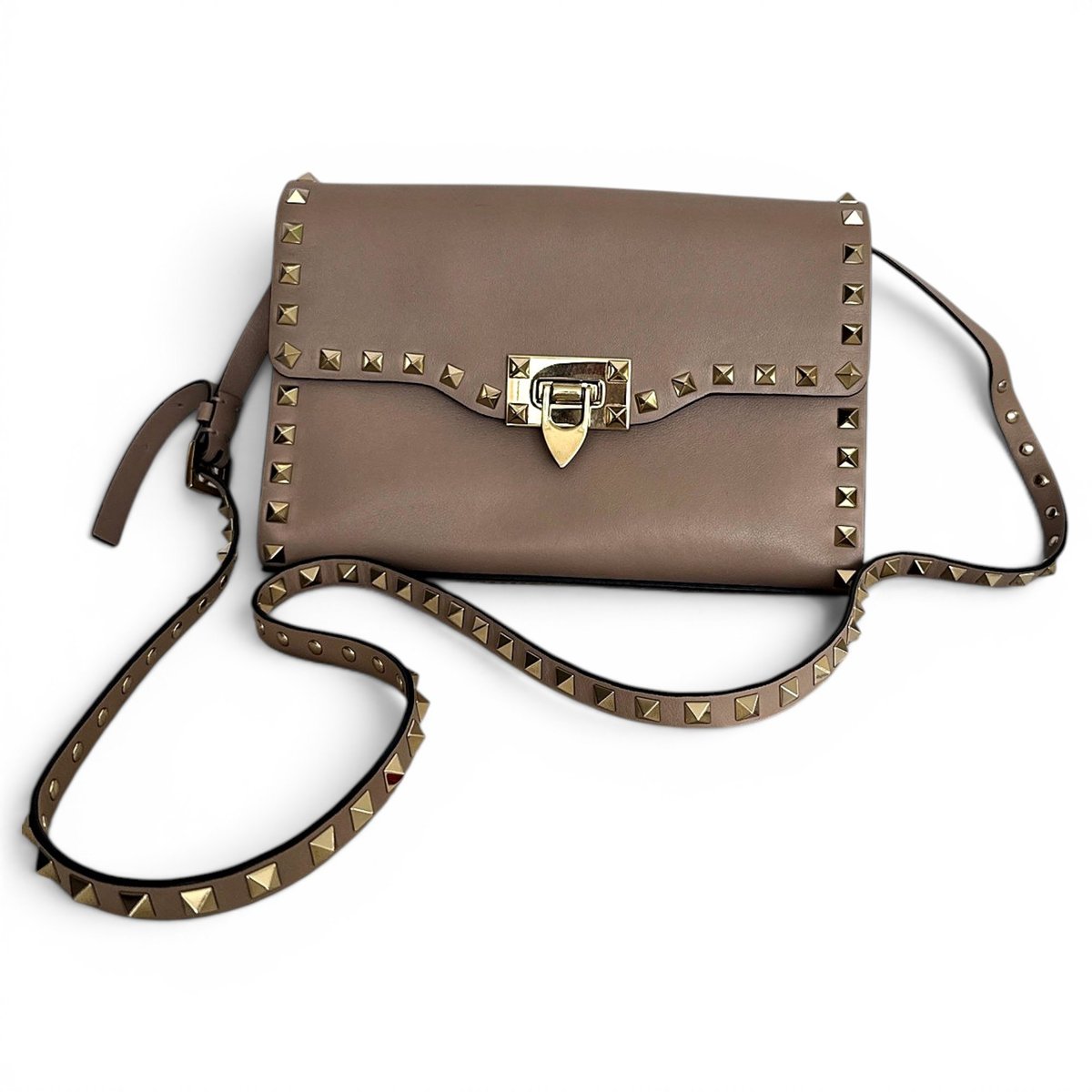 Rockstud leather handbag