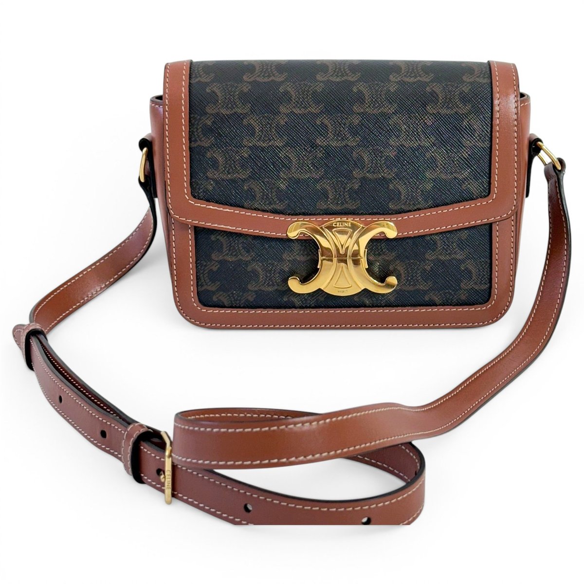 Triomphe leather handbag