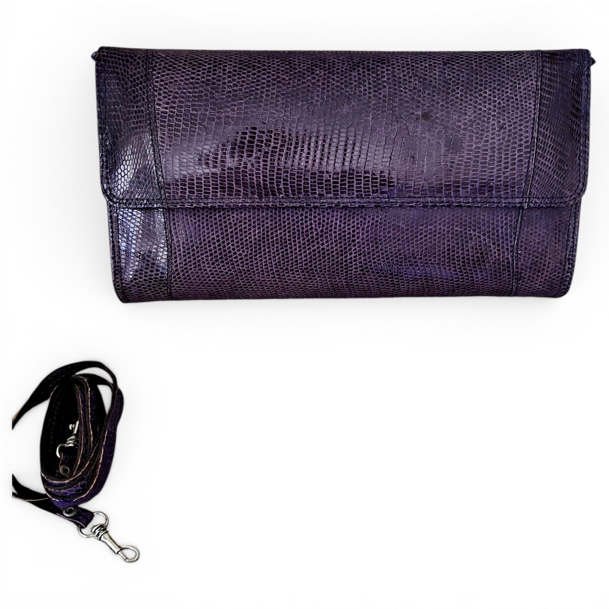 Leather clutch bag