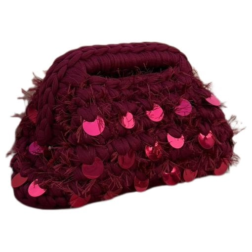 Crochet glitter mini bag