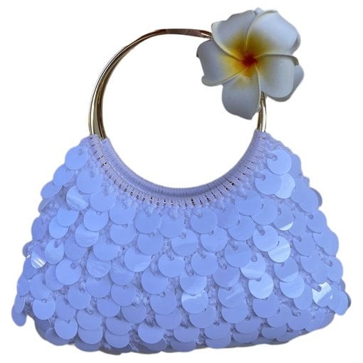 Crochet glitter handbag