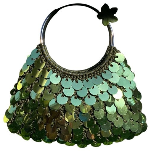 Crochet glitter handbag