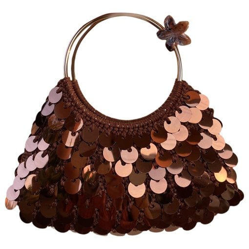 Crochet glitter handbag