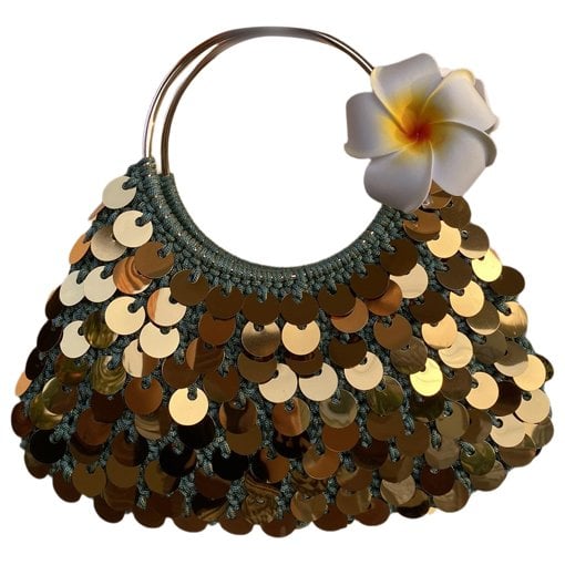 Crochet glitter handbag