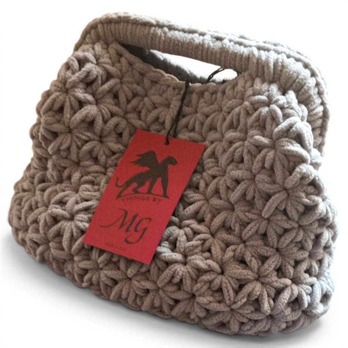 Crochet wool handbag