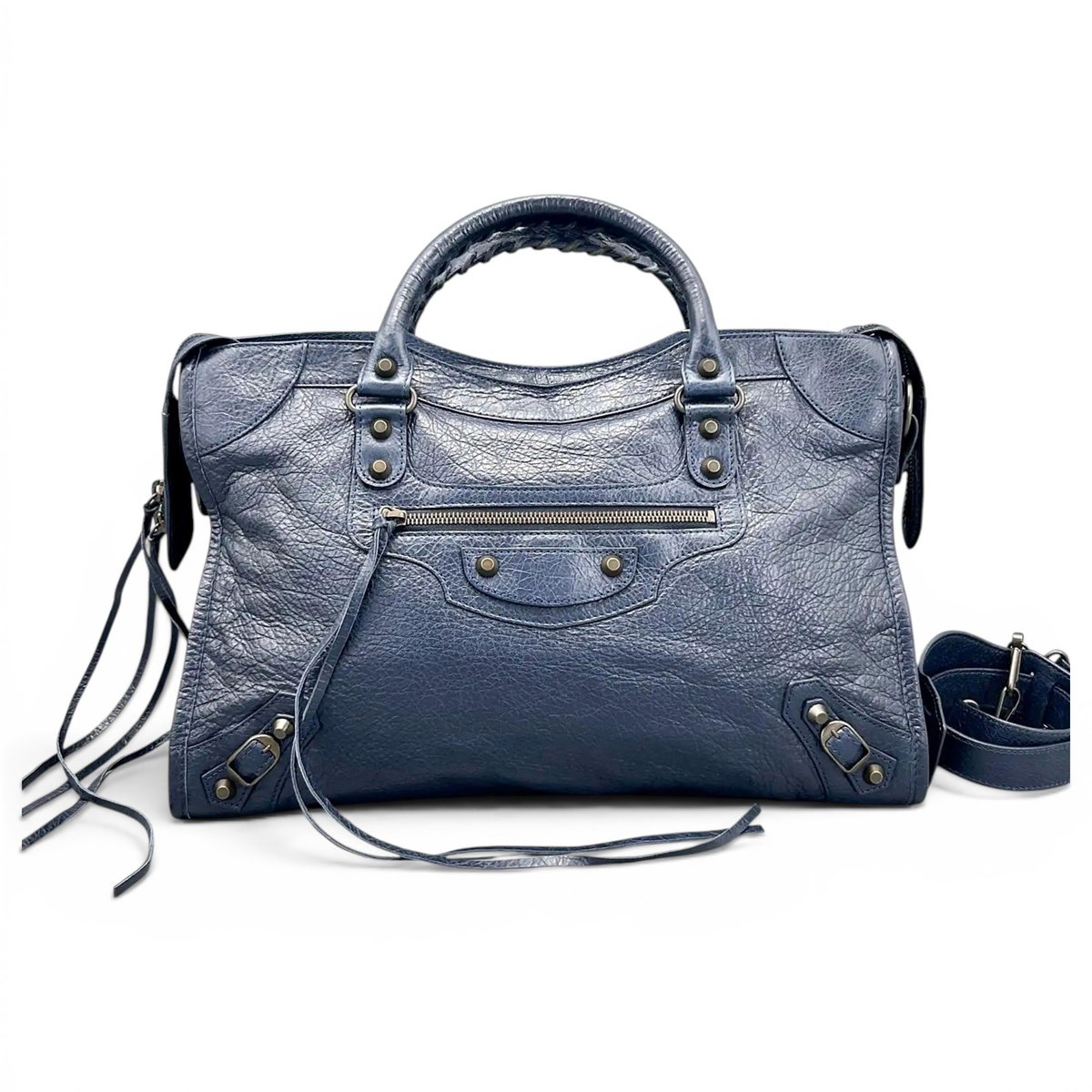City leather handbag