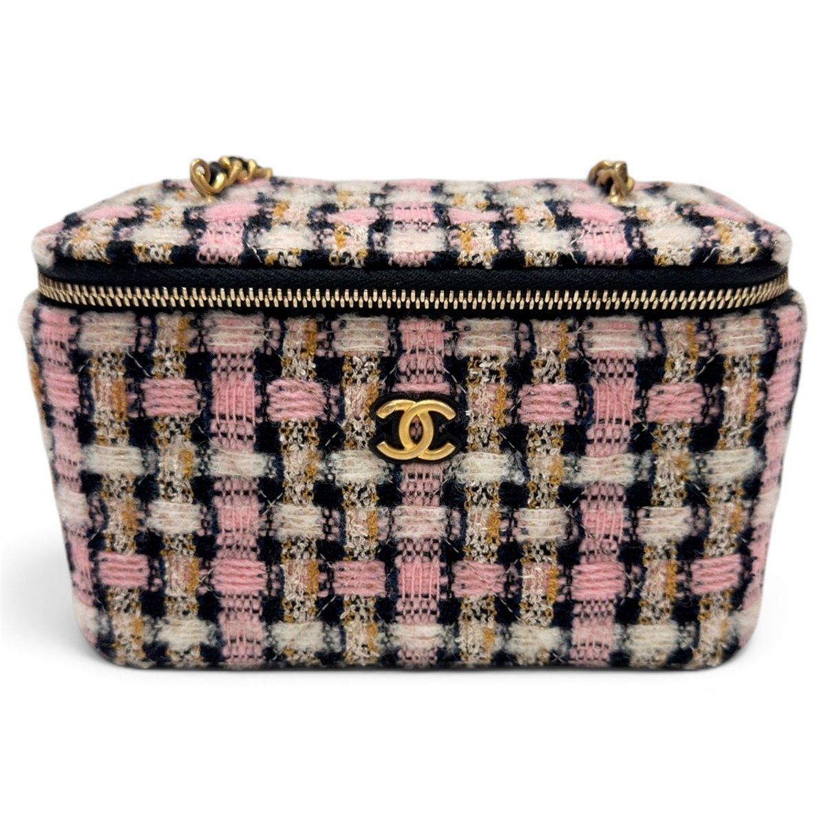 Trendy CC Vanity tweed handbag