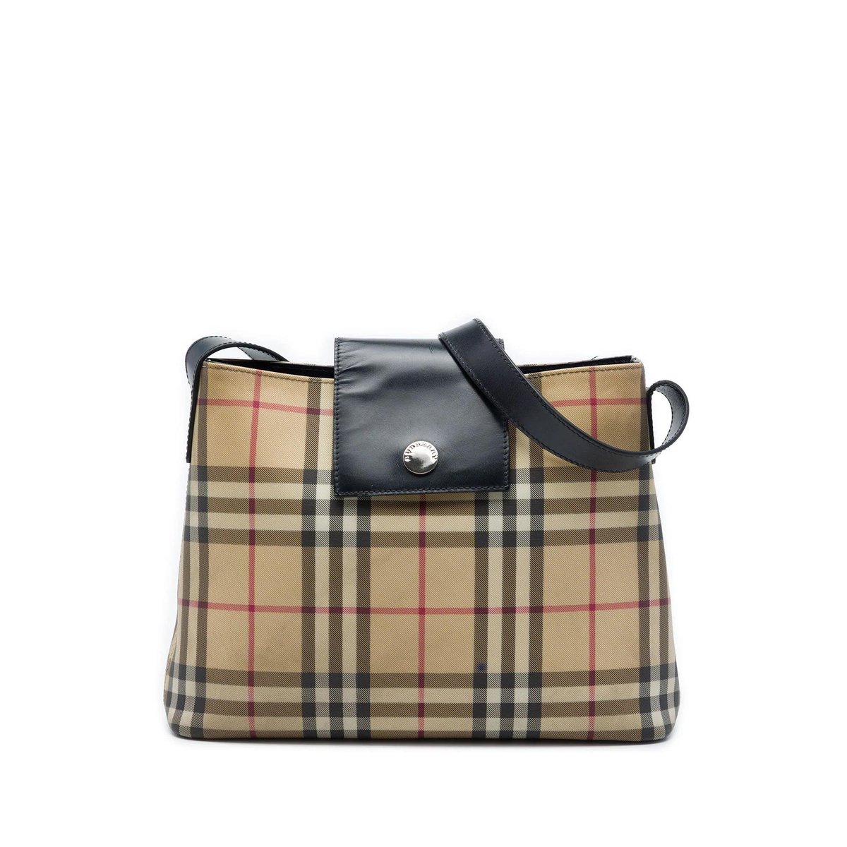 Pocket leather handbag
