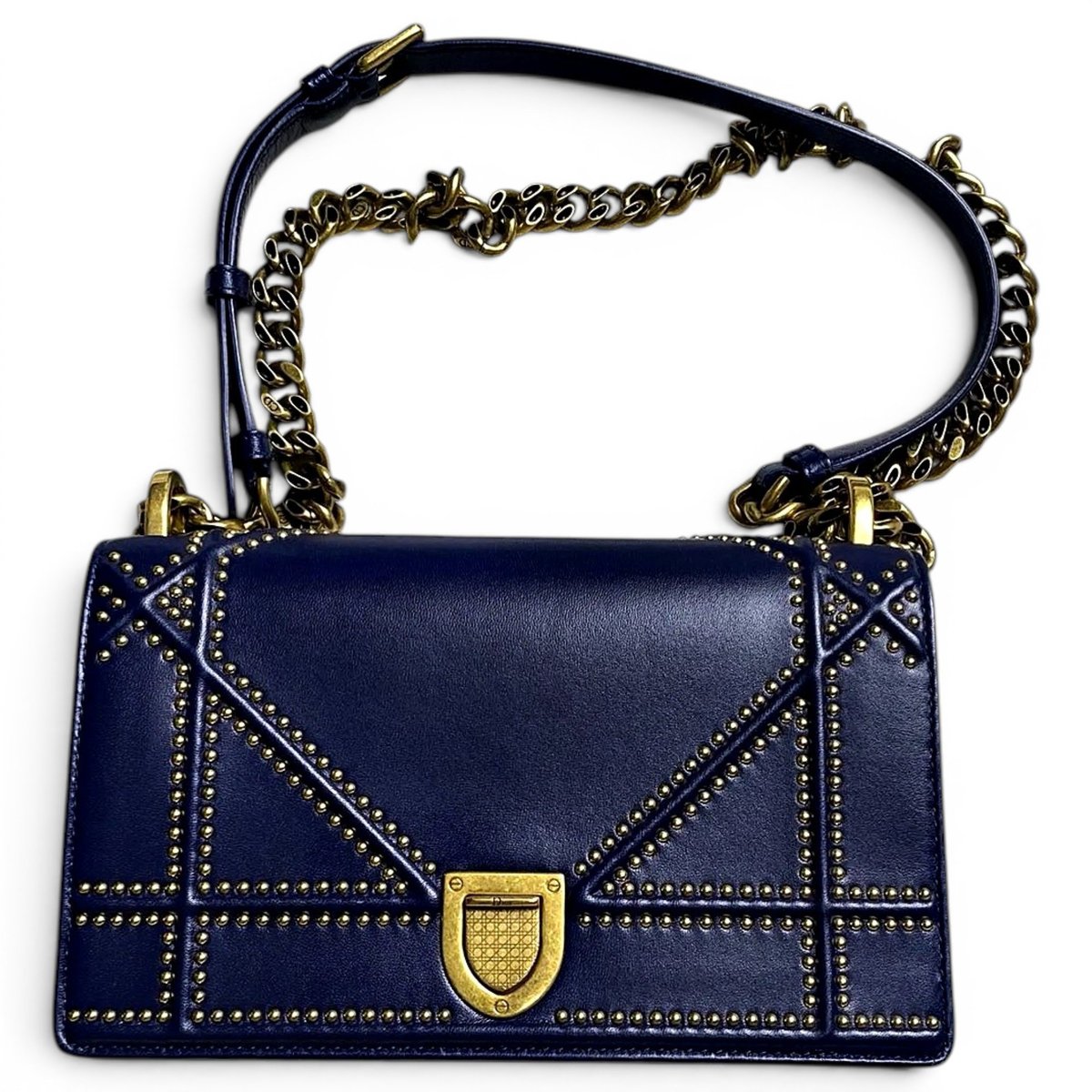 Diorama leather handbag